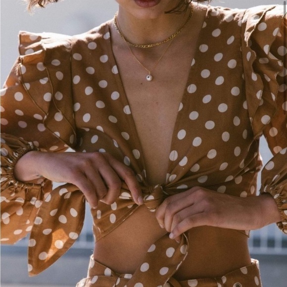 CHARLIE HOLIDAY
Nyla Tie-Front Crop Top spot size XL - Picture 3 of 5